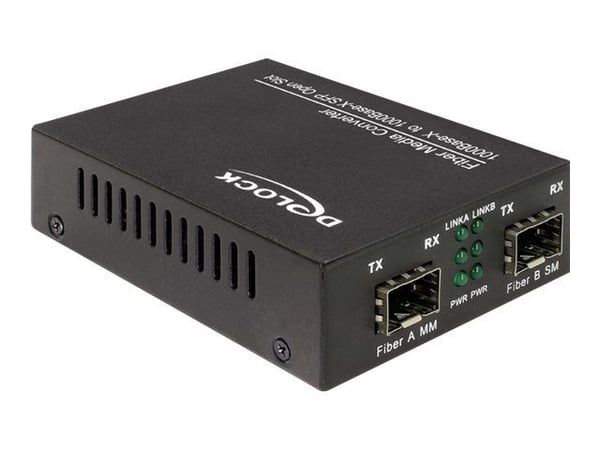 Delock Media Converter 1000Base-X to SFP - Fibermedieomformer - 1GbE - 1000Base-X - SFP (mini-GBIC) / SFP (mini-GBIC)