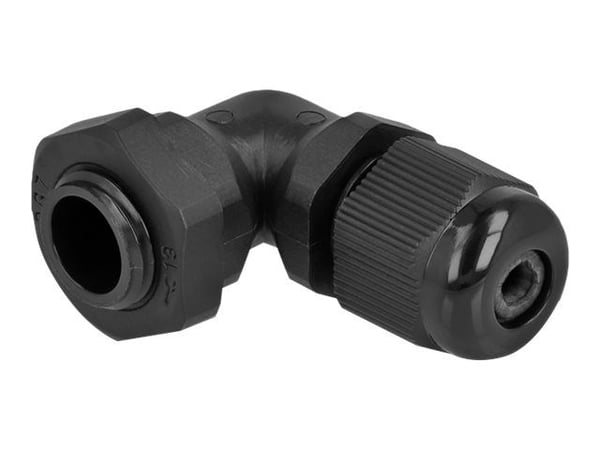DeLOCK 60292, Musta, Muovi, 1 kpl, Kulmikas, PG7, 8 mm