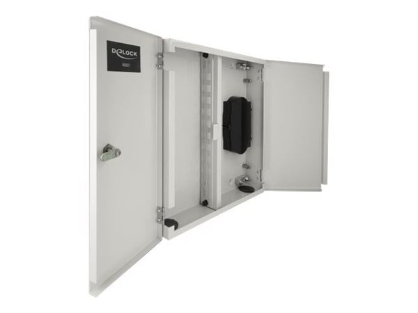 Delock - Fiberoptikdistribueringsbox - väggmontering - grå
