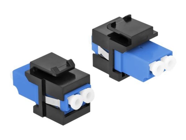 Delock - Modulaarinen sisäkappale - LC x 2 - musta, sininen