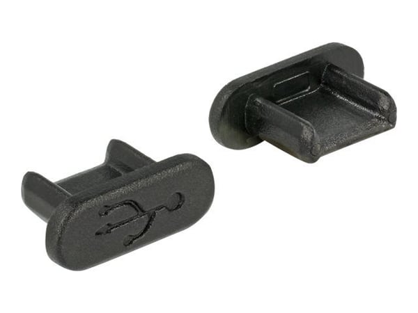 Delock Dust Cover for USB 2.0 Micro-B Female - Støvdeksel - svart (en pakke 10 deler)