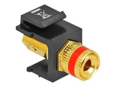 Delock Keystone module binding post > thread nut - Modulinnlegg - Binding Post - svart, rød