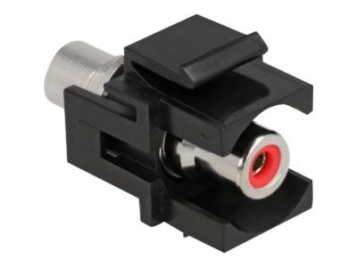 Delock Keystone Module RCA female > RCA female - Modulinnlegg (kopling) - RCA - svart, rød