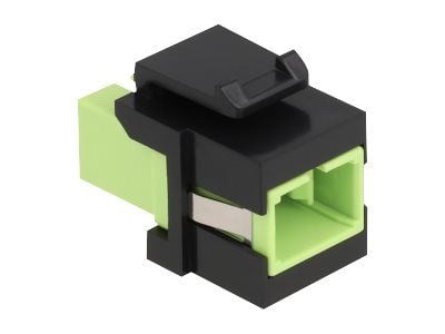 Delock - Nettverkkopler - SC flermodus (hunn) til SC flermodus (hunn) - fiberoptisk - simpleks - Keystone-jakk - svart, limegrønn