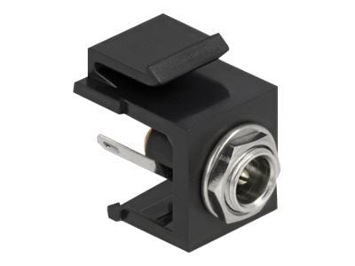 Delock Keystone-moduuli - modulaarinen sisäkkäin - virta DC-liitin 5,5 mm (ID: 2,1 mm) - musta