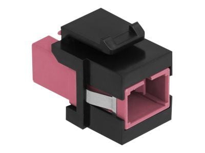 Delock - Nettverkkopler - SC flermodus (hunn) til SC flermodus (hunn) - fiberoptisk - simpleks - Keystone-jakk - svart, fiolett