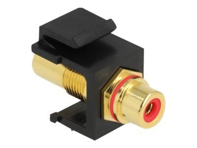 Delock - Modulinnlegg - RCA - svart, red insulator