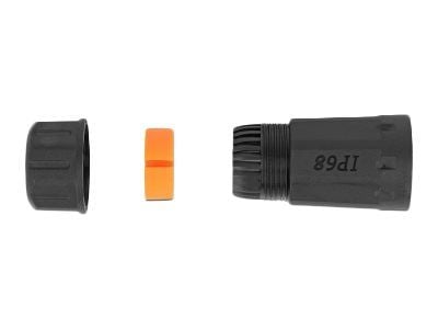 Delock - Nettverkkopler - RJ-45 (hunn) til RJ-45 (hunn) - STP - CAT 6a - svart, rød