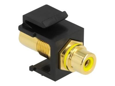 Delock Keystone Module RCA female > RCA female - Modulinnlegg (kopling) - RCA - svart, gul