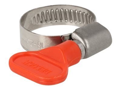 DeLOCK 19435, Ruuvipuristin (ruuvipyörä), Metallinen, Punainen, Muovi, Ruostumaton teräs, 2,5 cm, Kiina