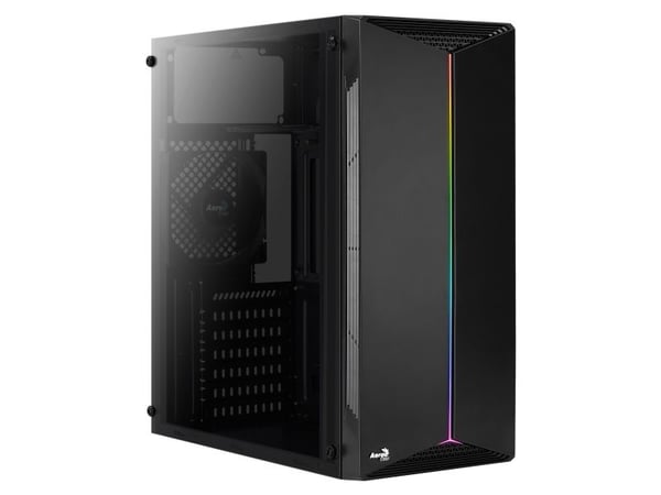 AeroCool Split - Tower - ATX - sidepanel med vindu (akryl) - ingen strømforsyning (ATX) - svart - USB/lyd
