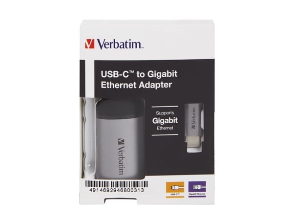 Verbatim - Nettverk / USB-adapter - USB-C - Gigabit Ethernet x 1