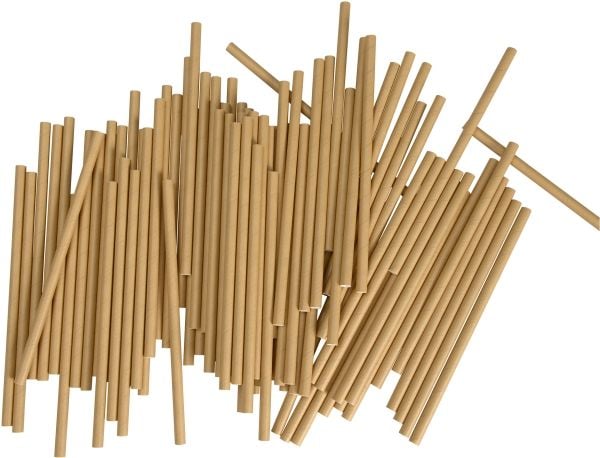 Sugerør, ABENA Gastro, 19,5cm, Ø8mm, brun - (50 stk.)
