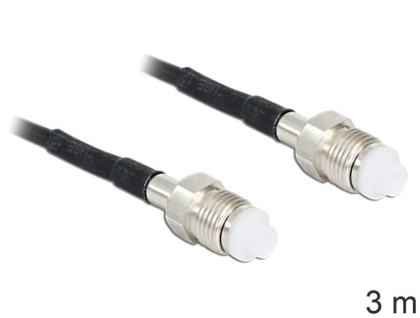 DeLock - Antennekabel - HF - FME (M) - FME (M) - 3 m - (RG-174) - Sort (88594)