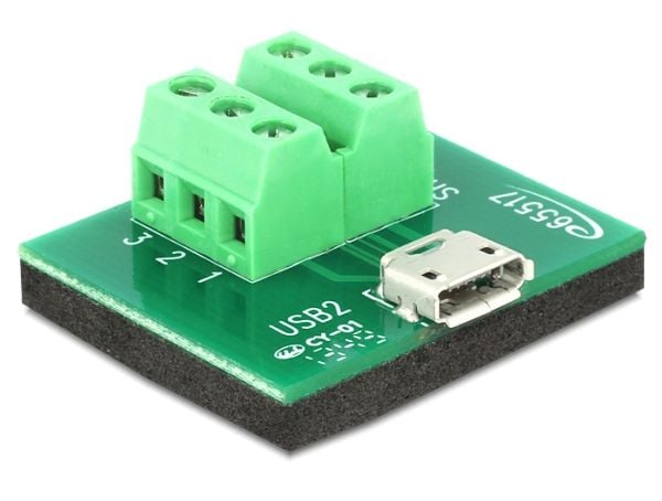 Delock - USB-adapter - 6-pins terminalblokk (hunn) til Micro-USB type B (hunn)