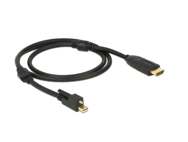 Delock - Adapterkabel - Mini DisplayPort hann til HDMI hann - 2 m - svart - 4K-støtte