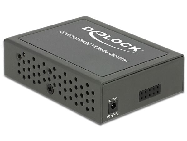 Delock Gigabit Ethernet Media Converter - Fibermedieomformer - 1GbE - 10Base-T, 1000Base-LX, 100Base-TX, 1000Base-T - SC-enkeltmodus / RJ-45 - opp ...
