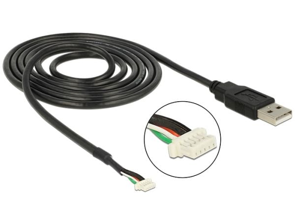 Delock - Synkronkabel til kamera - USB han til digital kamera-konnektor han - 1.5 m - sortti