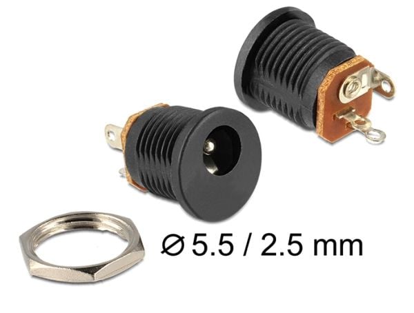 DeLOCK 65690, Musta, 2.5 x 5.5 mm, Muovi, 1,9 cm
