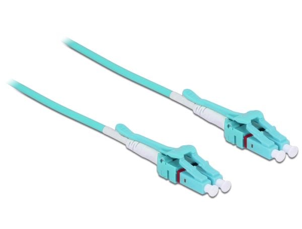 Delock - Nettverkskabel - LC multimodus (hann) til LC multimodus (hann) - 1 m - fiberoptisk - 50 / 125 mikroner - OM3 - halogenfri, uniboot - akvam...