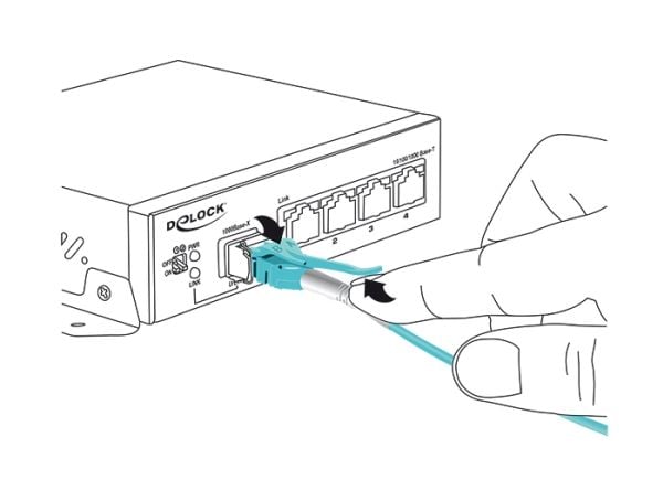 Delock - Nettverkskabel - LC multimodus (hann) til LC multimodus (hann) - 1 m - fiberoptisk - 50 / 125 mikroner - OM3 - halogenfri, uniboot - akvam...