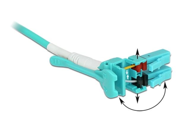 Delock - Nettverkskabel - LC multimodus (hann) til LC multimodus (hann) - 1 m - fiberoptisk - 50 / 125 mikroner - OM3 - halogenfri, uniboot - akvam...