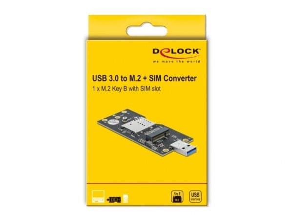 Delock - Liitäntäsovitin - M.2 - M.2-kortti - USB 3.0