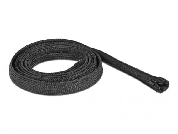 Delock - Flätad ärm - 2 m - svart