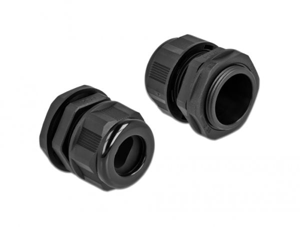 DeLOCK 60387, Musta, Muovi, 2 kpl, PG21, 1,5 cm, IP68