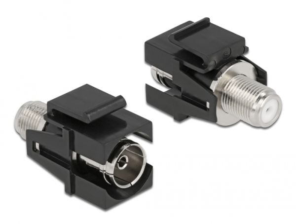 Delock - Modulinnlegg - IEC-kontakt - svart