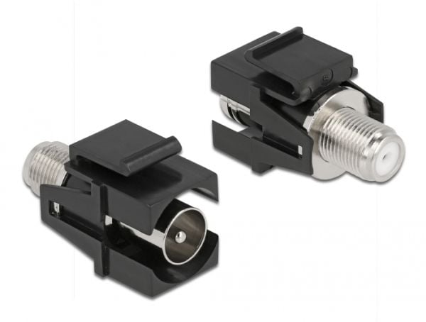 Delock - Modulinnlegg - IEC-kontakt - svart