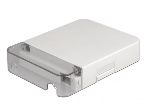 Delock - Fiber-optic connection box - veggmonterbar - hvit, gjennomsiktig