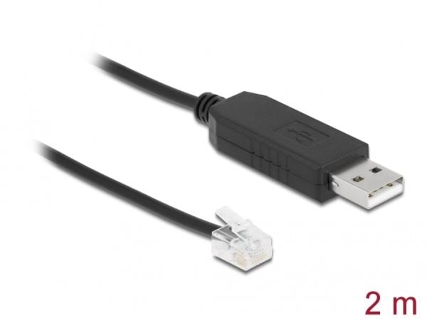 Delock - Seriell adapter - USB 2.0 - RS-232 x 1 - svart
