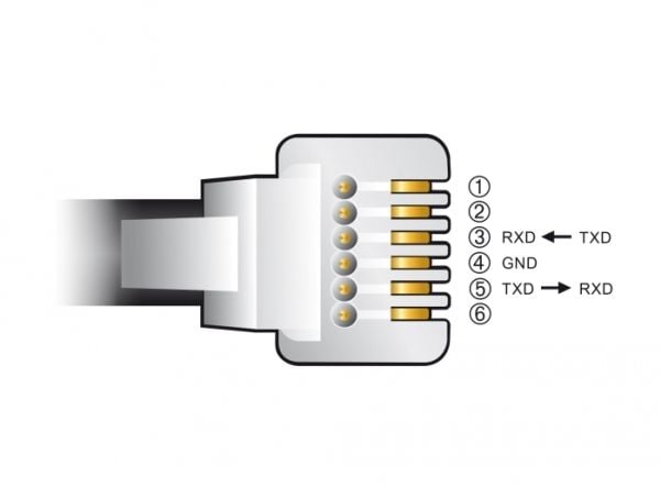 Delock - Seriell adapter - USB 2.0 - RS-232 x 1 - svart