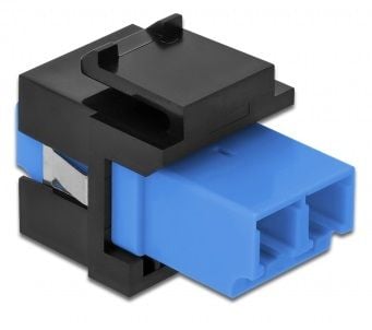 Delock - Modulaarinen sisäkappale - LC x 2 - musta, sininen