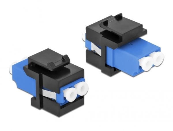 Delock - Modulaarinen sisäkappale - LC x 2 - musta, sininen