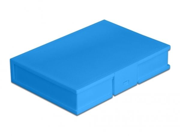 Delock - Beskyttelsesboks for harddisk - kapasitet: 1 harddiskstasjon (2,5") - blå