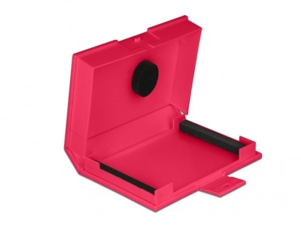 Delock Protection Box - Beskyttelsesboks for harddisk - kapasitet: 1 harddiskstasjon (3,5") - rød