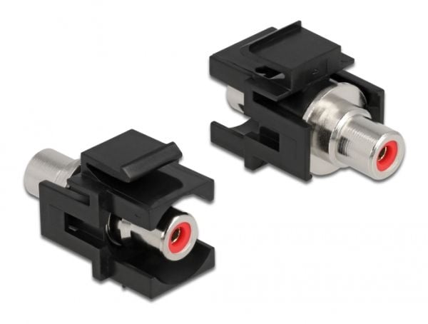 Delock Keystone Module RCA naaras > RCA naaras - Modulaarinen insertti (kytkin) - RCA - musta, punainen
