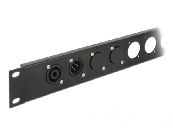 Delock Keystone Mounting 1 Port for D-type metal - Asennusteline modulaariselle pistokkeelle - musta - 1 portti