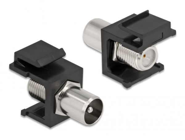 Delock Keystone Module IEC uros > F naaras - Modulaarinen tulo - ICE-liitin - Musta (86857)