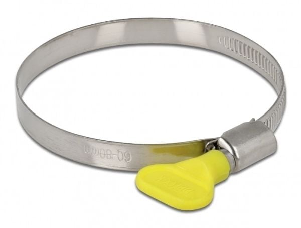 DeLOCK 19454, Ruuvipuristin (ruuvipyörä), Keltainen, Metallinen, Muovi, Ruostumaton teräs, 8 cm