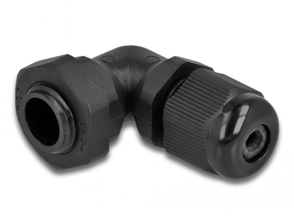DeLOCK 60292, Musta, Muovi, 1 kpl, Kulmikas, PG7, 8 mm