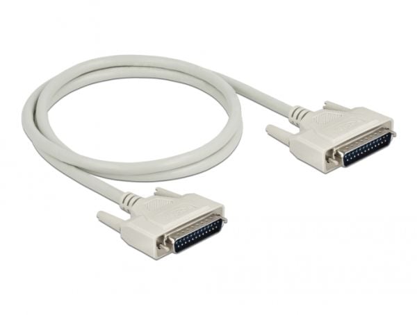Delock - Seriell kabel - DB-25 (hann) til DB-25 (hann) - 1 m - tommelskruer - beige