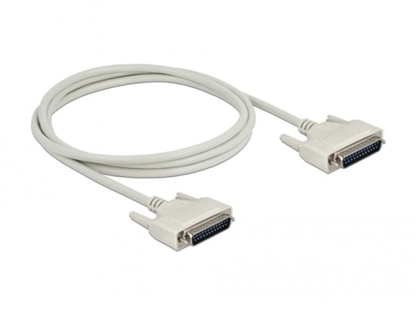 Delock - Seriell kabel - DB-25 (hann) til DB-25 (hann) - 2 m - tommelskruer - beige