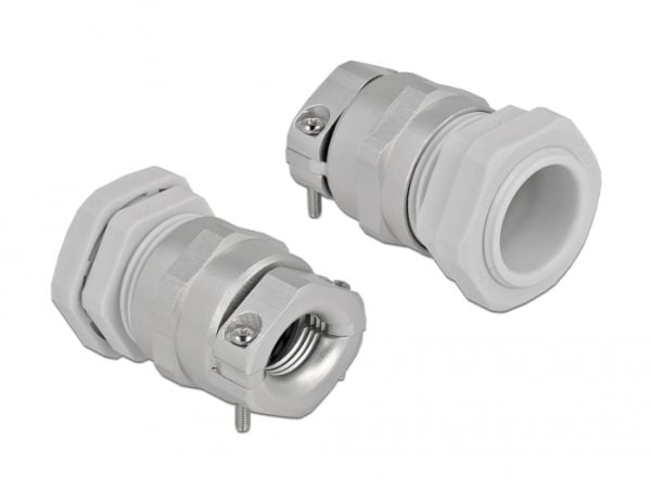 DeLOCK 60360, Harmaa, Metalli, Muovi, 1 kpl, Suora, PG21, 1 cm