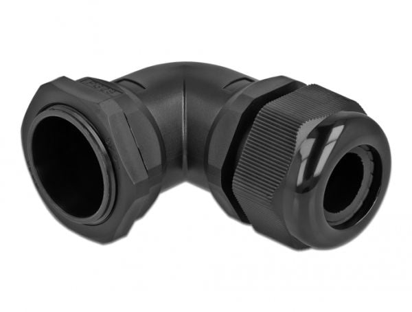 DeLOCK 60337, Musta, Muovi, 1 kpl, Kulmikas, PG29, 1,1 cm