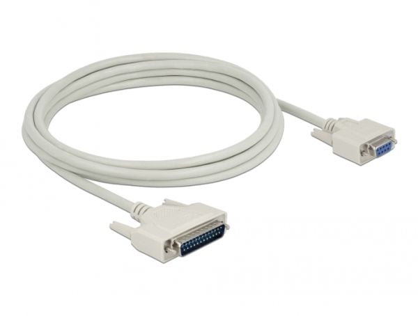 Delock - Seriell kabel - DB-25 (hann) til DB-9 (hann) - 3 m - tommelskruer - beige