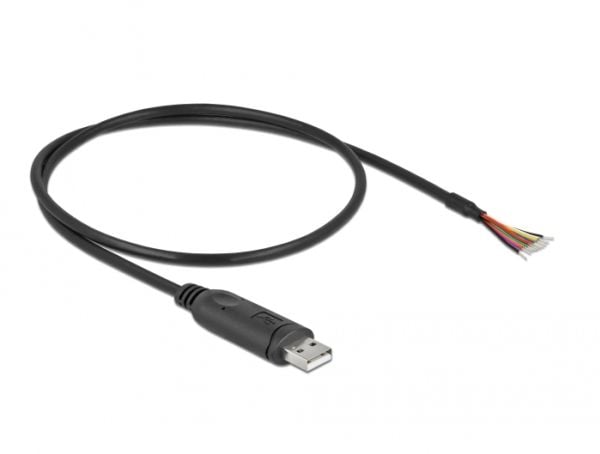 Delock - Seriell adapter - USB 2.0 - RS-232 x 1 - svart