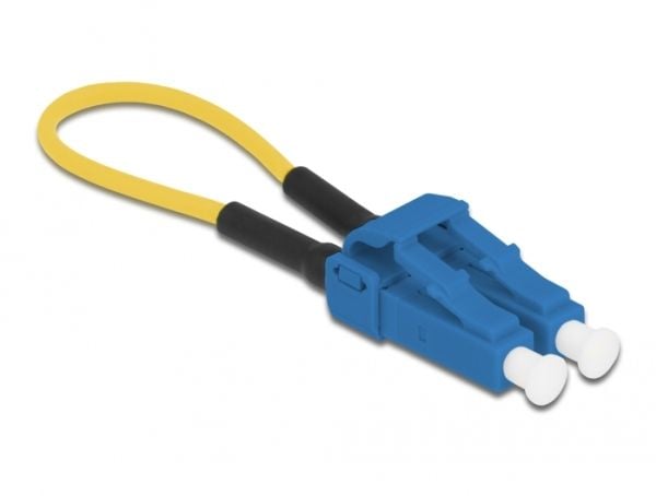 Delock - Loopbackadapter - LC/UPC-enkeltmodus (hann) - fiberoptisk - 9 / 125 micron - blå, gul